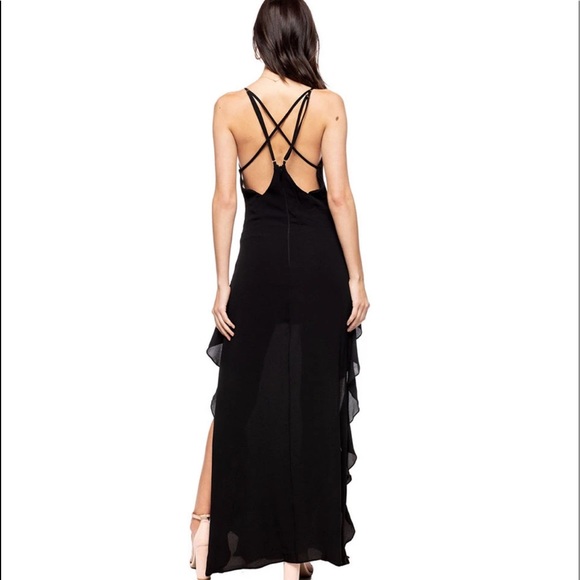 THE JETSET DIARIES Light My Fire Maxi Ruffles Strappy Back Side